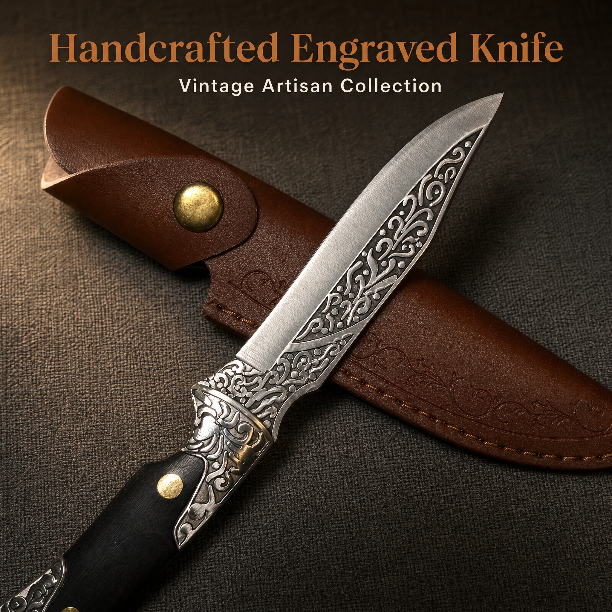 Vintage Collectible Knives - Vintage Collectible Knife | Beautifully Engraved