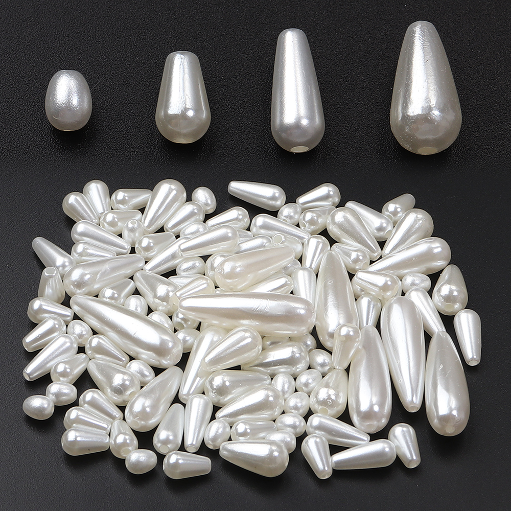 Vintage Collectibles For Sale - 30-500pcs/lot Biege Waterdrop Shape ABS Pearl