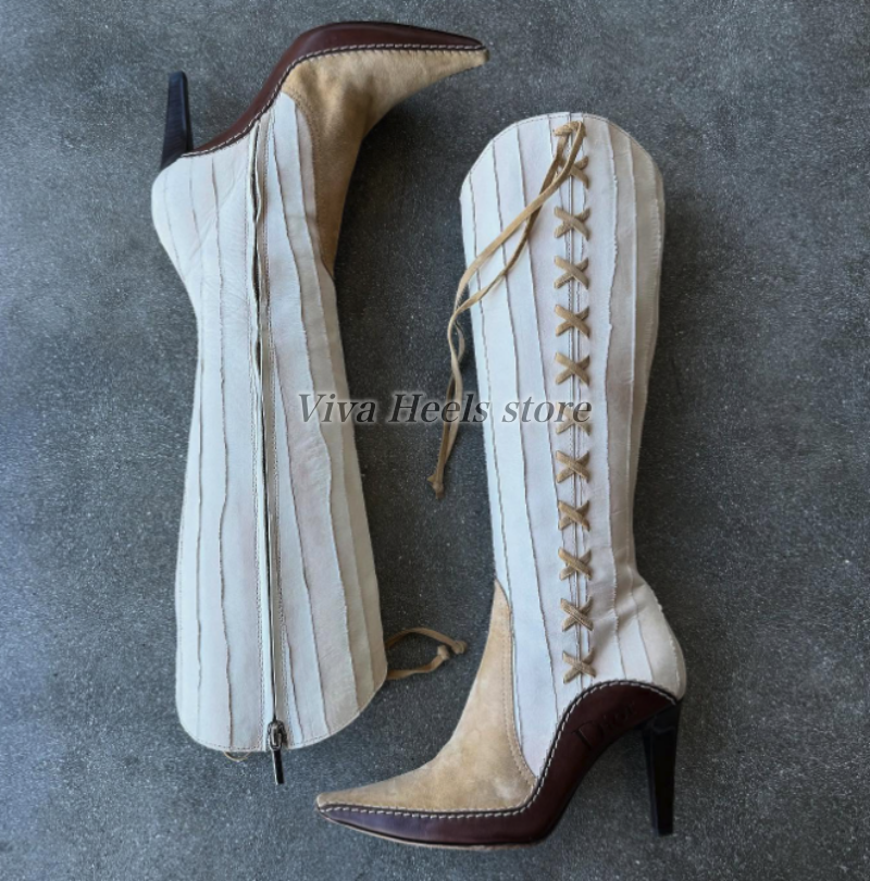 Vintage white leather mixed co - Vintage Zipper บทวิจารณ์และราคา