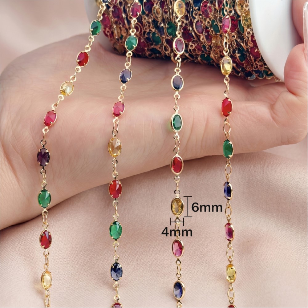 1meter Colorful Crystal Chain  - Vintage Collectibles For Sale บทวิจารณ์และราคา
