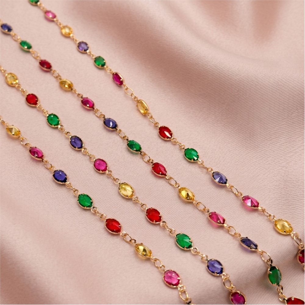 1meter Colorful Crystal Chain  - Vintage Collectibles For Sale บทวิจารณ์และราคา