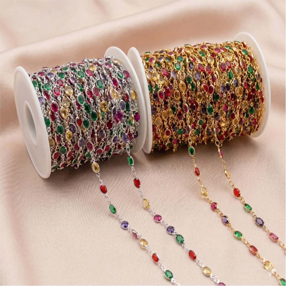 1meter Colorful Crystal Chain  - Vintage Collectibles For Sale บทวิจารณ์และราคา