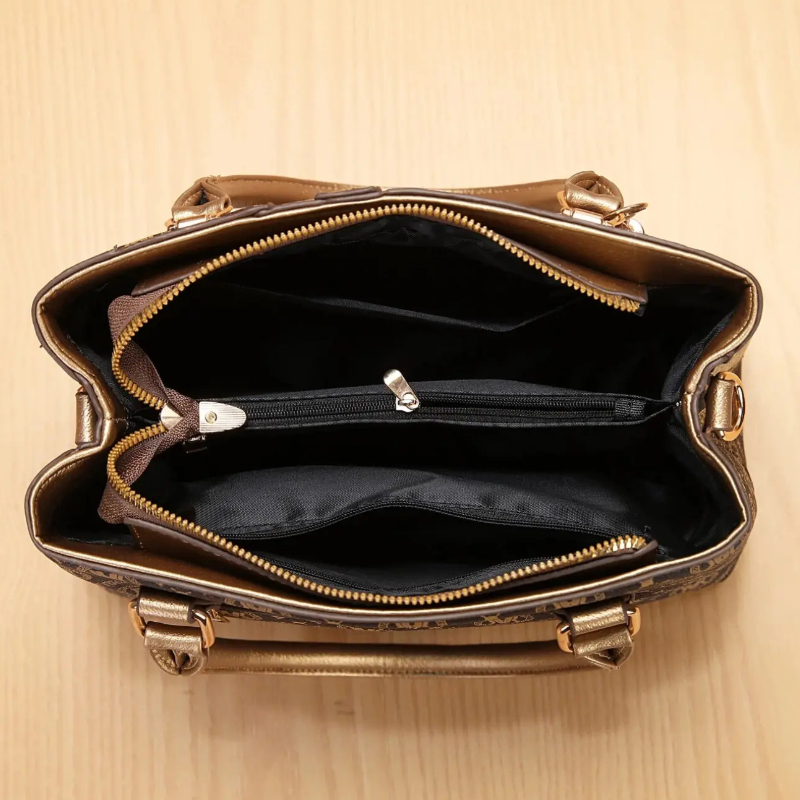 Women's Handbag Set with Shoul - Vintage Zipper บทวิจารณ์และราคา