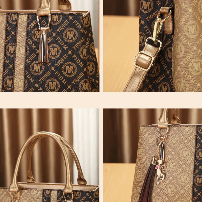 Women's Handbag Set with Shoul - Vintage Zipper บทวิจารณ์และราคา