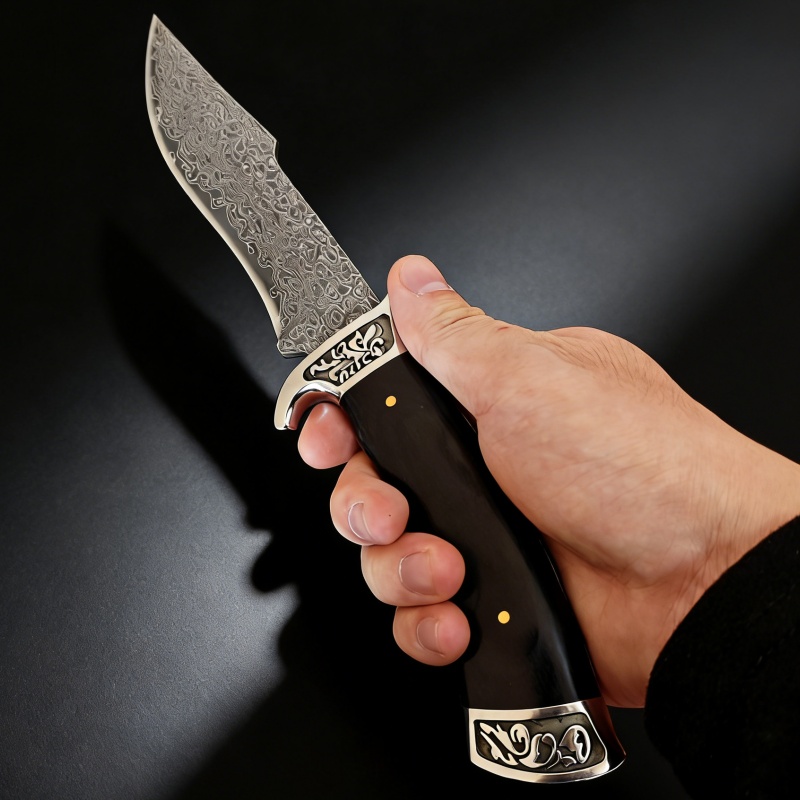 Vintage Engraved Damascus Stra - Vintage Collectible Knives บทวิจารณ์และราคา