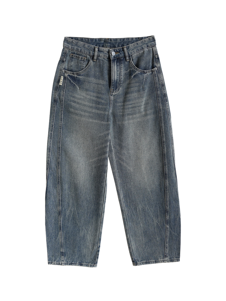 Men's Cotton Denim Jeans Loose - Vintage Collectible Knives บทวิจารณ์และราคา