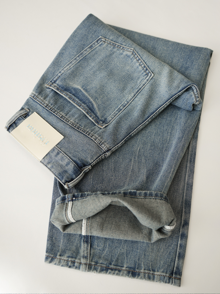 Men's Cotton Denim Jeans Loose - Vintage Collectible Knives บทวิจารณ์และราคา