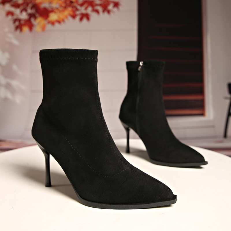 Fashion Pointed Toe Side Zippe - Vintage Zipper บทวิจารณ์และราคา