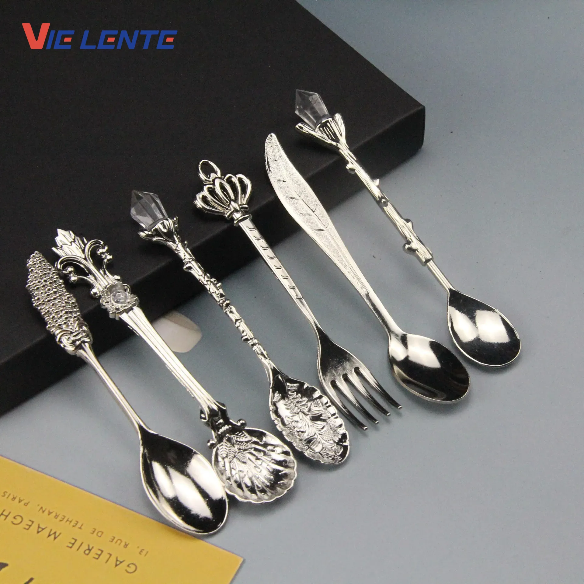 6pcs Set Ice Cream Spoon Jam S - Vintage Collectible Spoons บทวิจารณ์และราคา