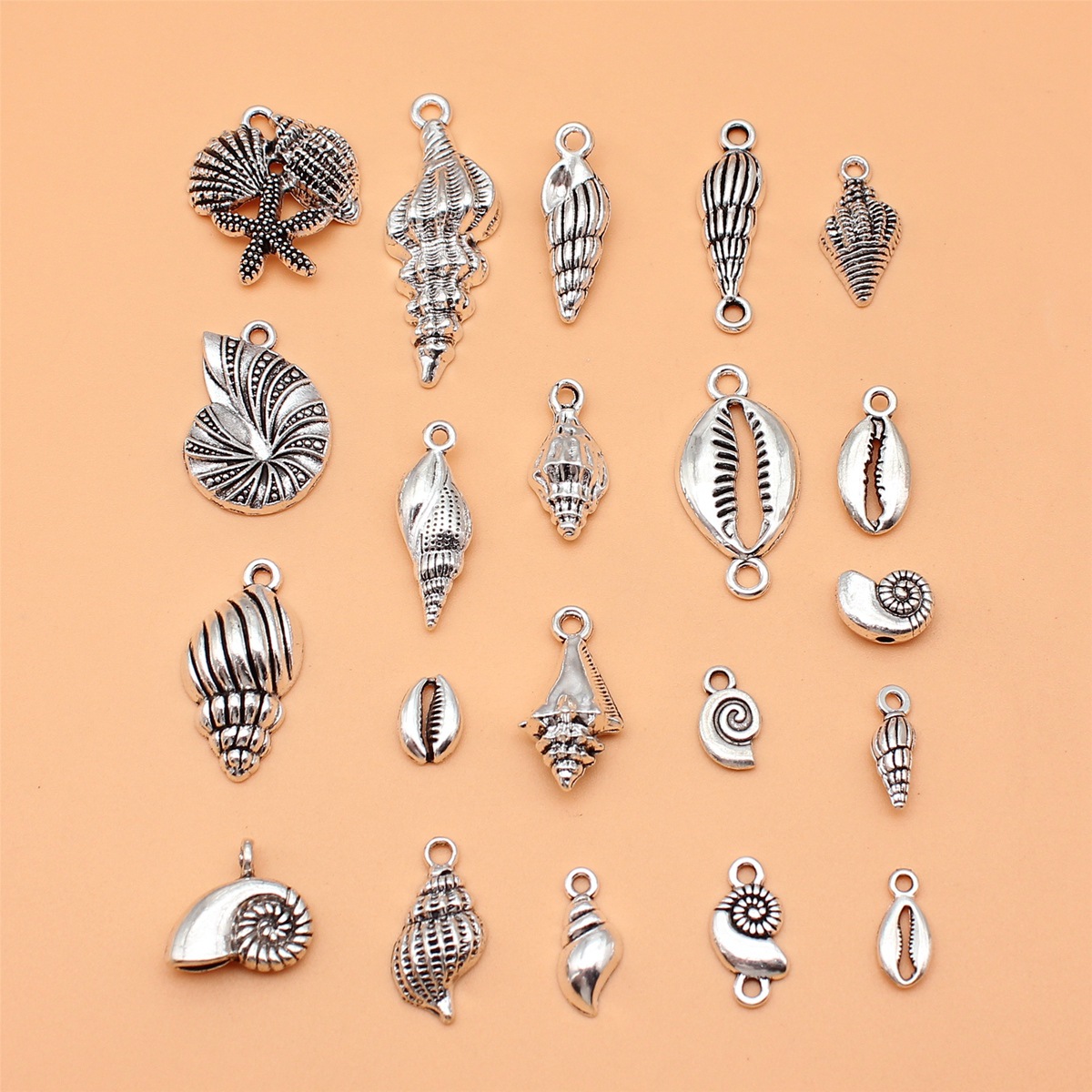 21pcs Antique Silver Color Con - Vintage Collectible Jewelry บทวิจารณ์และราคา