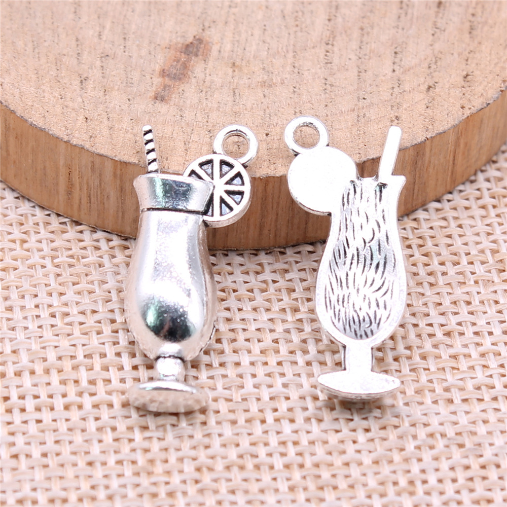 4pcs 12x28mm Antique Silver Co - Vintage Collectibles For Sale บทวิจารณ์และราคา