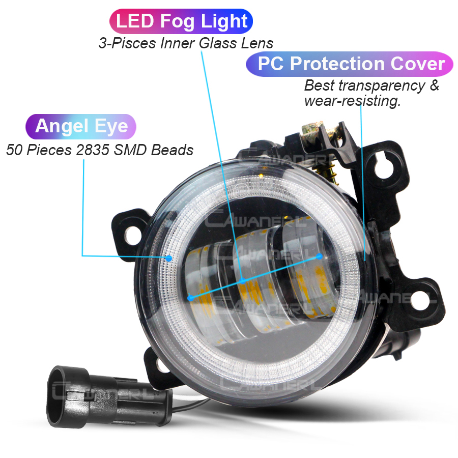 2 X Car Angel Eye LED Lens Fog - Darkroom Enlarger Lens บทวิจารณ์และราคา