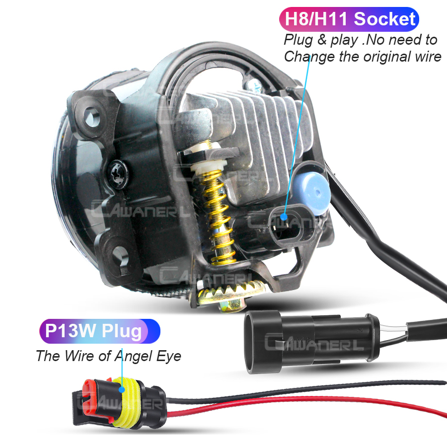 2 X Car Angel Eye LED Lens Fog - Darkroom Enlarger Lens บทวิจารณ์และราคา