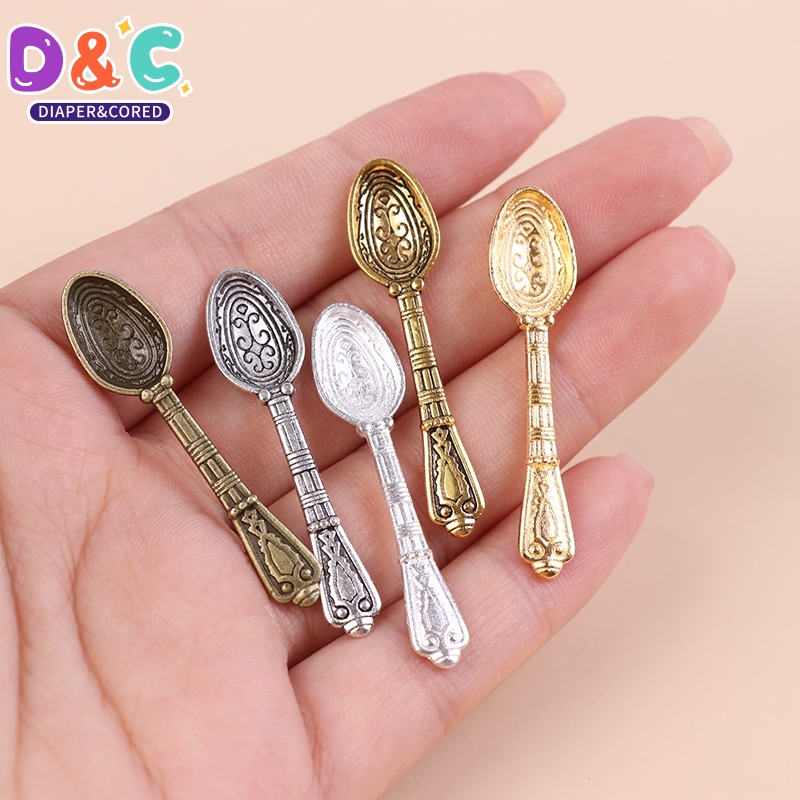 10Pcs 1:12 Dollhouse Miniature - Vintage Collectible Spoons บทวิจารณ์และราคา
