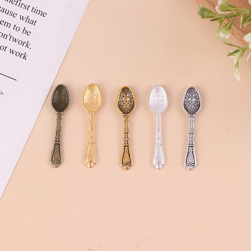 10Pcs 1:12 Dollhouse Miniature - Vintage Collectible Spoons บทวิจารณ์และราคา