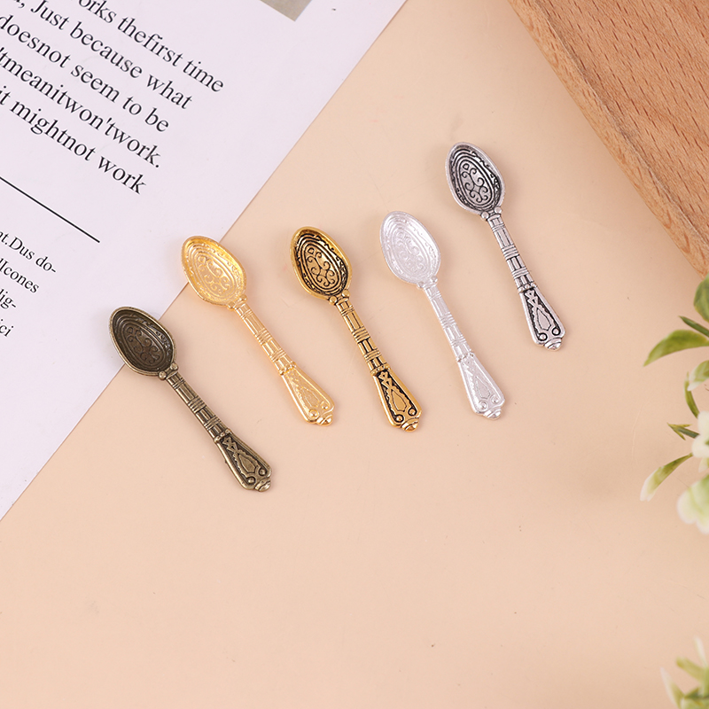 10Pcs 1:12 Dollhouse Miniature - Vintage Collectible Spoons บทวิจารณ์และราคา