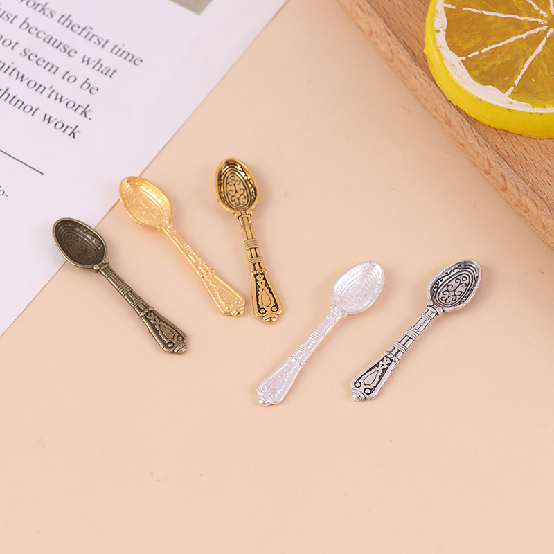 10Pcs 1:12 Dollhouse Miniature - Vintage Collectible Spoons บทวิจารณ์และราคา