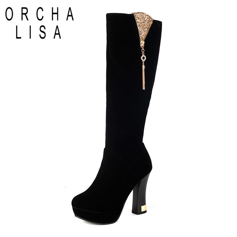 ORCHA LISA Luxury Women Knee H - Vintage Zipper บทวิจารณ์และราคา