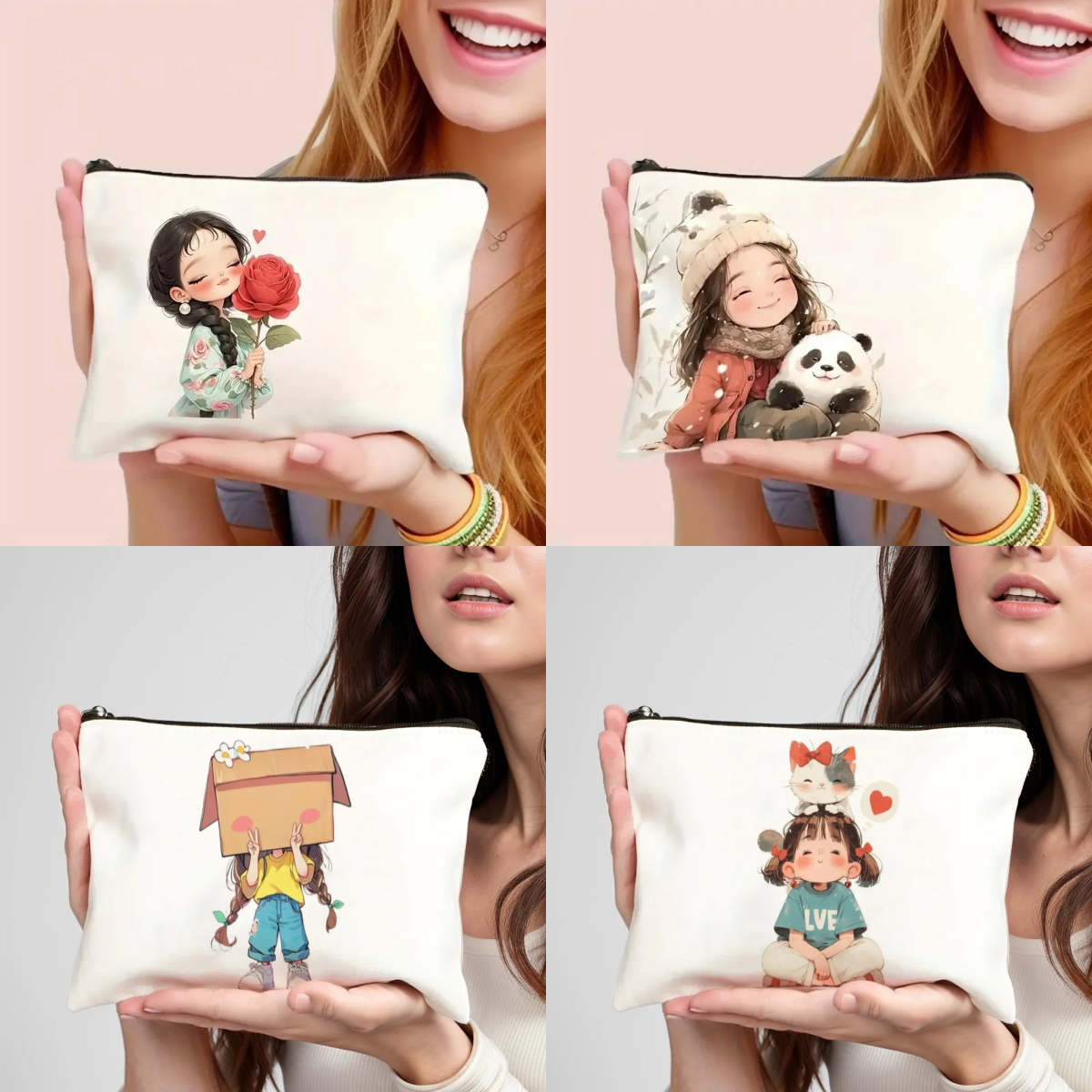 Vintage Chic Makeup Bags Zippe - Vintage Zipper บทวิจารณ์และราคา