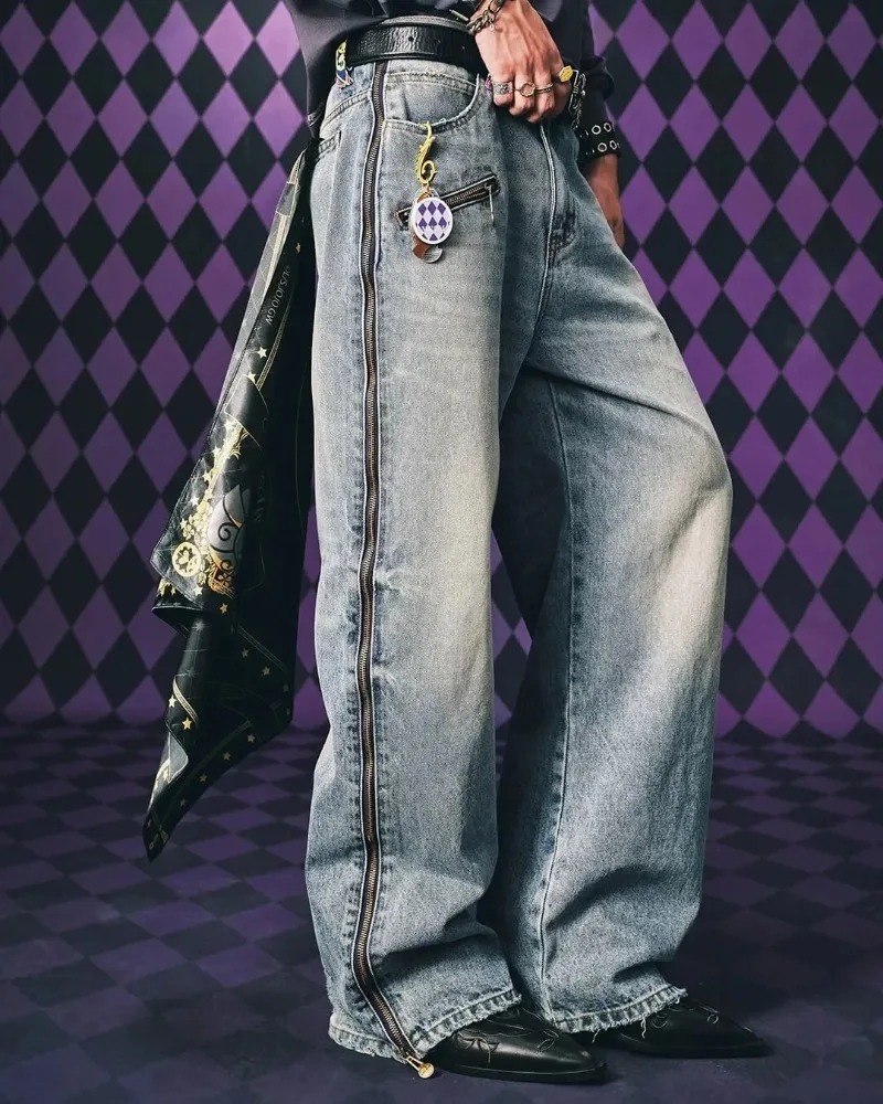 Y2K Streetwear Men Hip Hop Har - Vintage Zipper บทวิจารณ์และราคา
