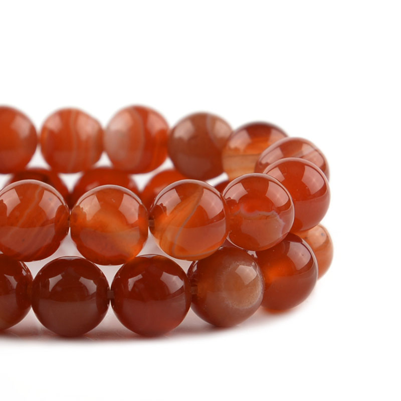 1 Strand Red Striped Agate Nat - Vintage Collectibles For Sale บทวิจารณ์และราคา