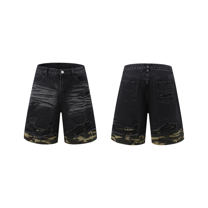 Men's Distressed Ripped Denim  - Vintage Zipper บทวิจารณ์และราคา