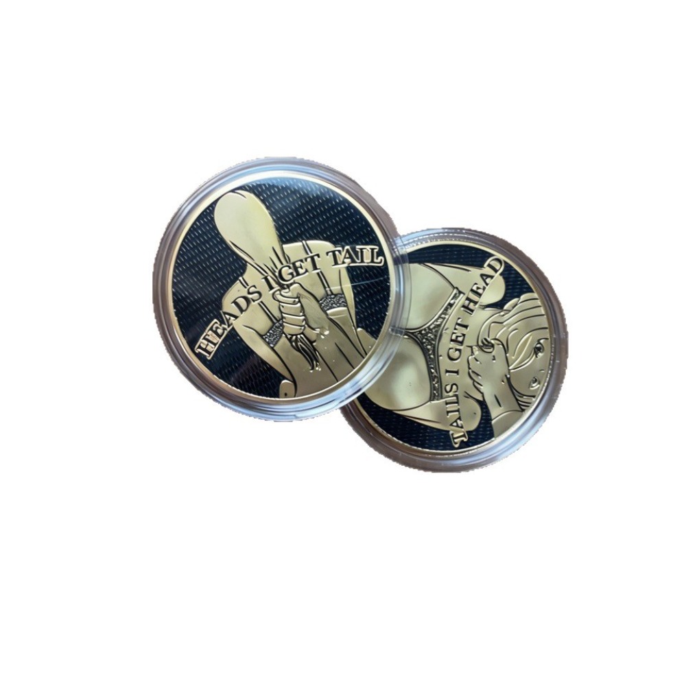 New Funny Heads and Tails Coin - Collectible Vintage Brooches บทวิจารณ์และราคา