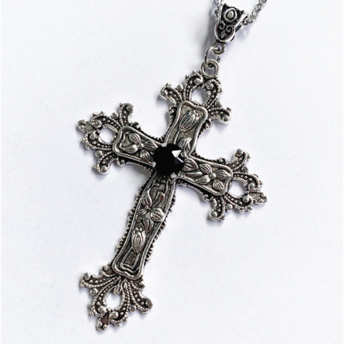 Punk Crystal Big Cross Pendant - Vintage Collectible Jewelry บทวิจารณ์และราคา