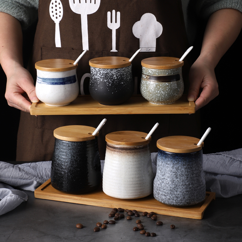 Ceramic Seasoning Jar Salt Sug - Vintage Collectible Spoons บทวิจารณ์และราคา