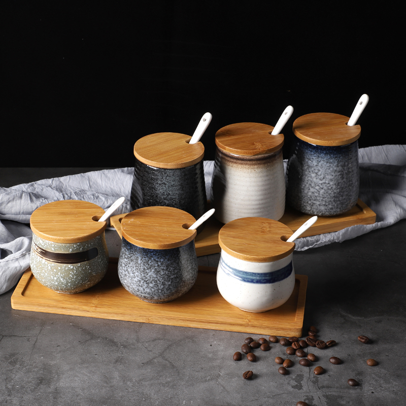 Ceramic Seasoning Jar Salt Sug - Vintage Collectible Spoons บทวิจารณ์และราคา
