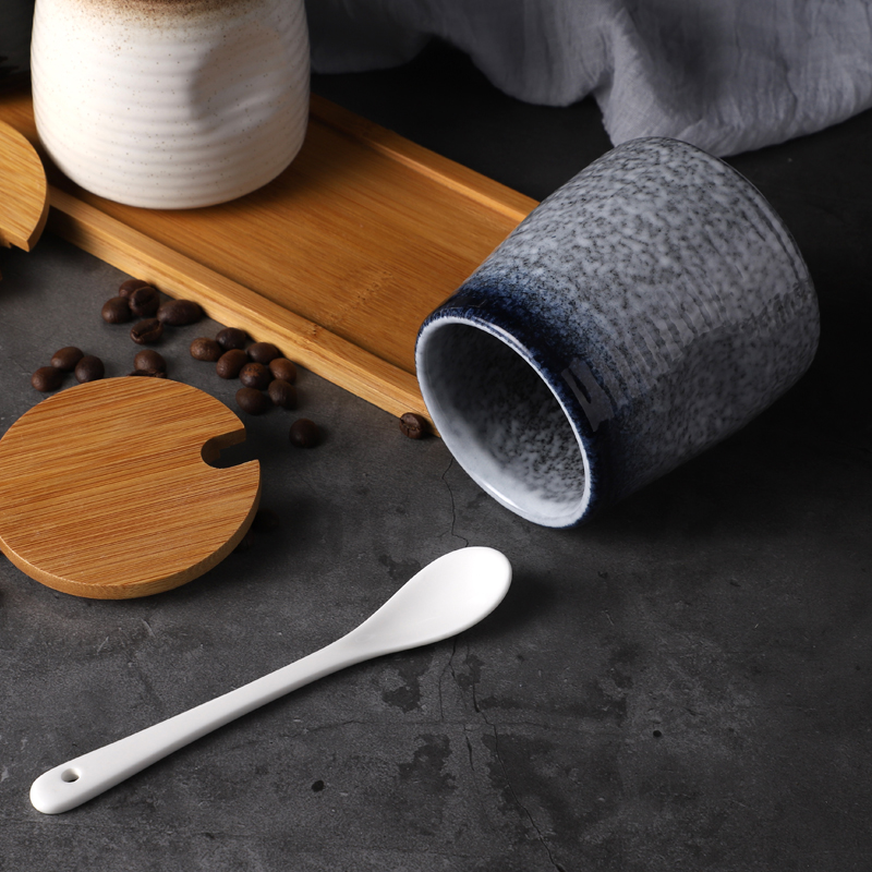 Ceramic Seasoning Jar Salt Sug - Vintage Collectible Spoons บทวิจารณ์และราคา
