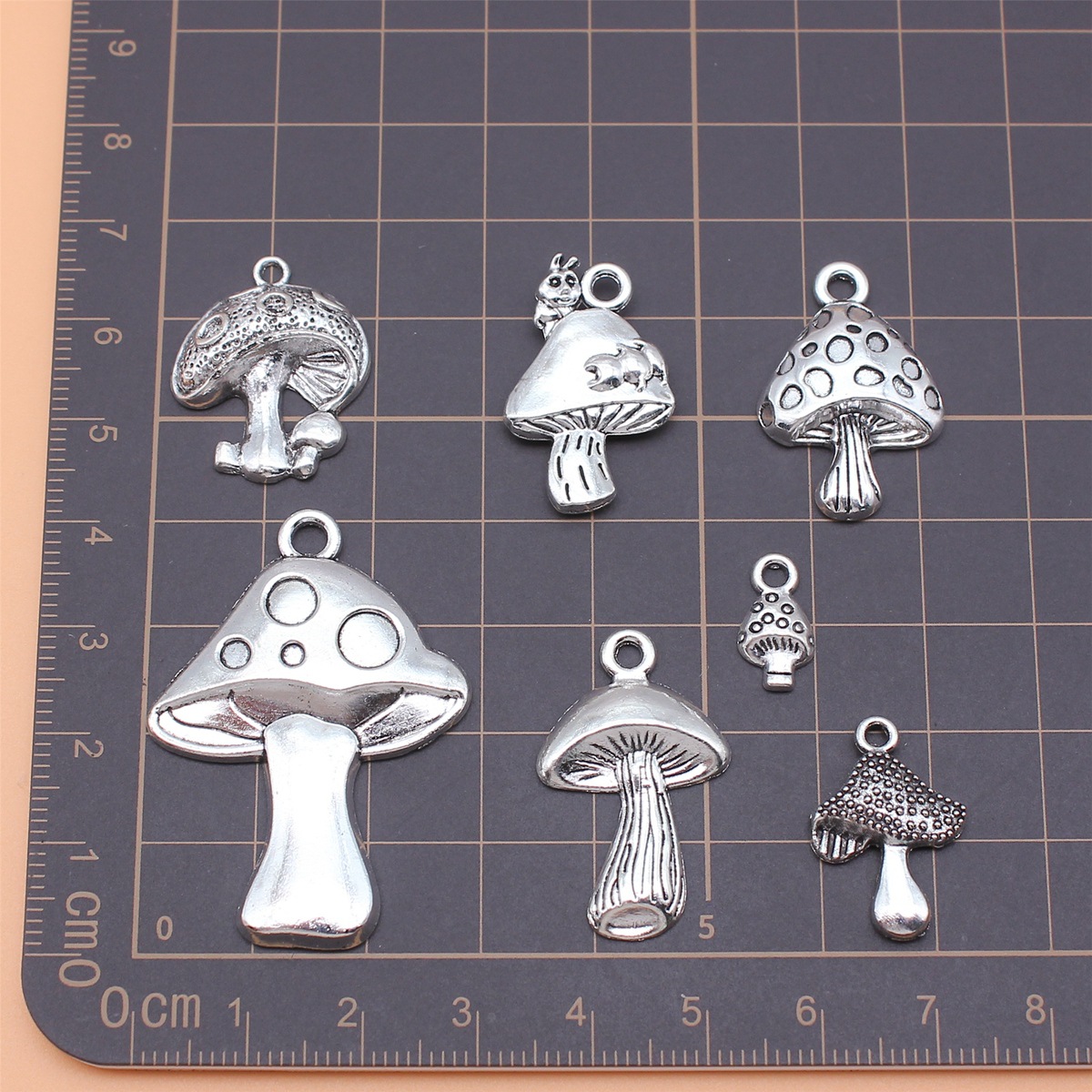 7pcs Antique Silver Color Mush - Vintage Collectible Jewelry บทวิจารณ์และราคา
