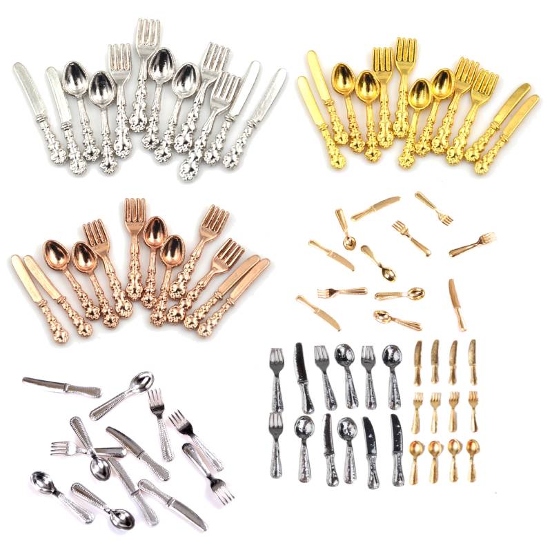 12Pcs 1:12 Mini Vintage Dollho - Vintage Collectible Spoons บทวิจารณ์และราคา