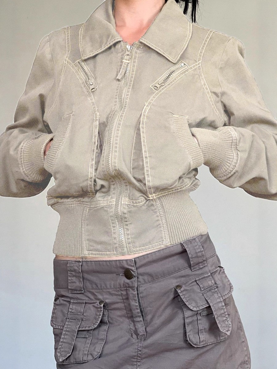 Summer Men's Clothing Slim Fit - Vintage Zipper บทวิจารณ์และราคา