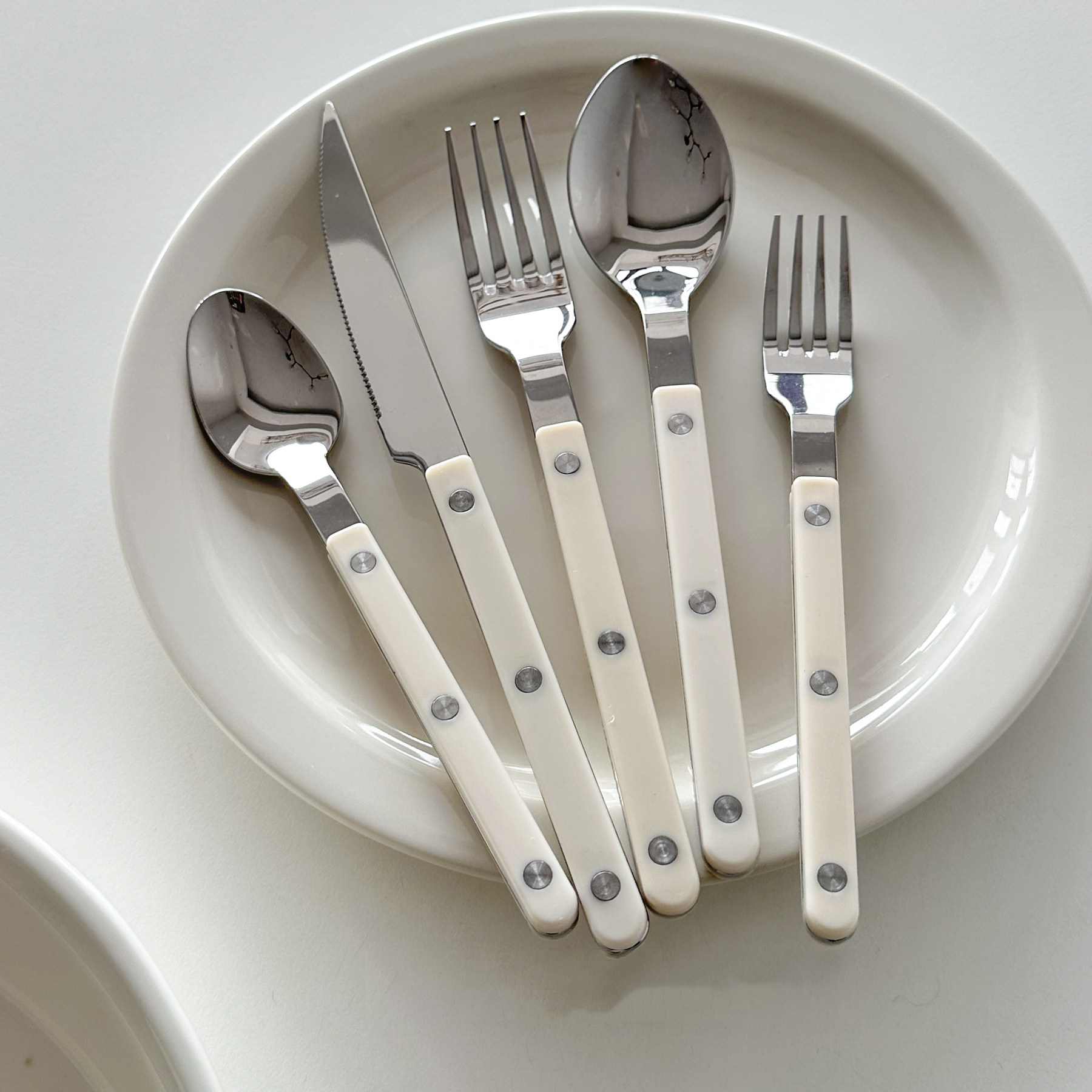 French vintage milk white retr - Vintage Collectible Spoons บทวิจารณ์และราคา