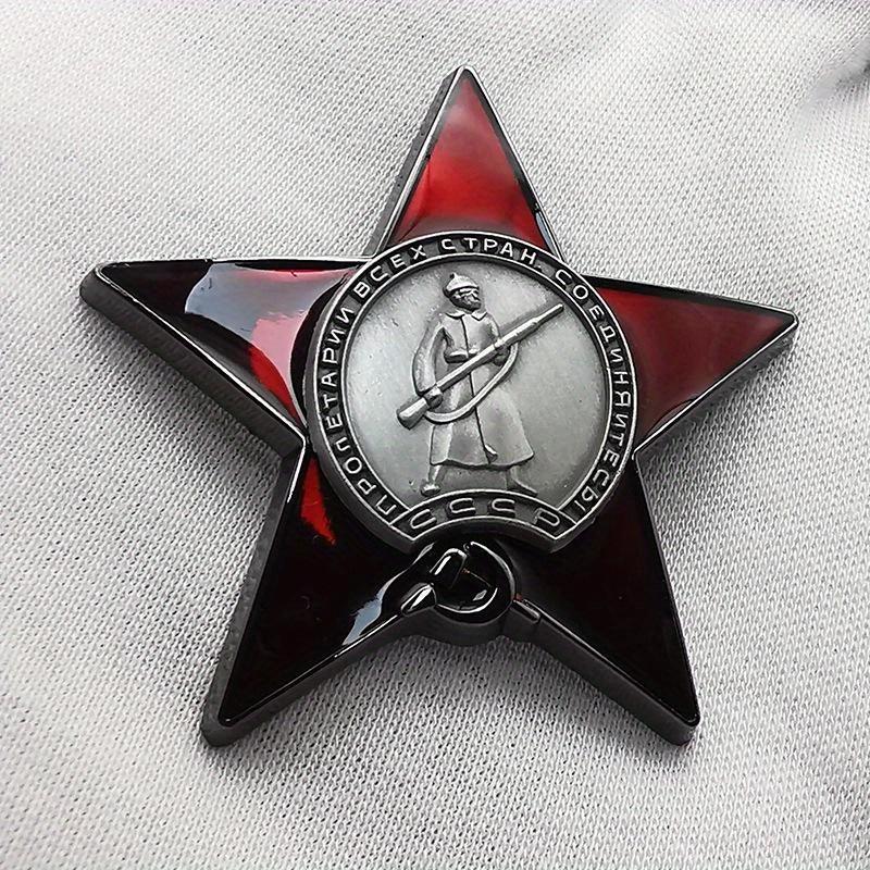 1Pc Red Star Badge Lapel Pins  - Collectible Vintage Brooches บทวิจารณ์และราคา