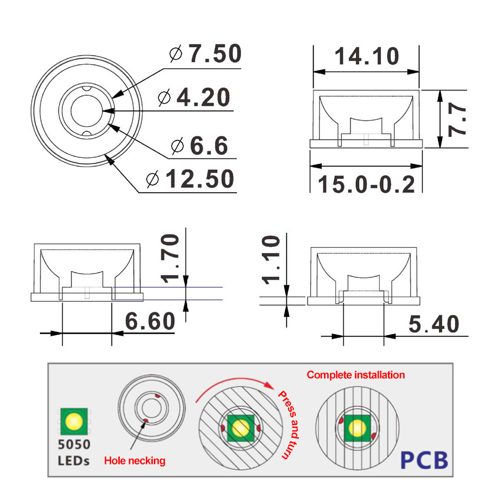 10pcs LED Lens 15mm 5050 T6 Op - Darkroom Enlarger Lens บทวิจารณ์และราคา